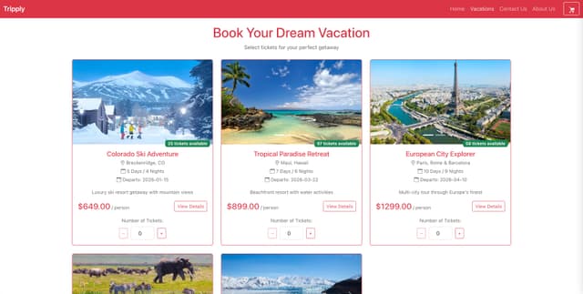 Vacation sales website